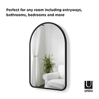 Umbra 36" Black Hubba Arched Mirror 
