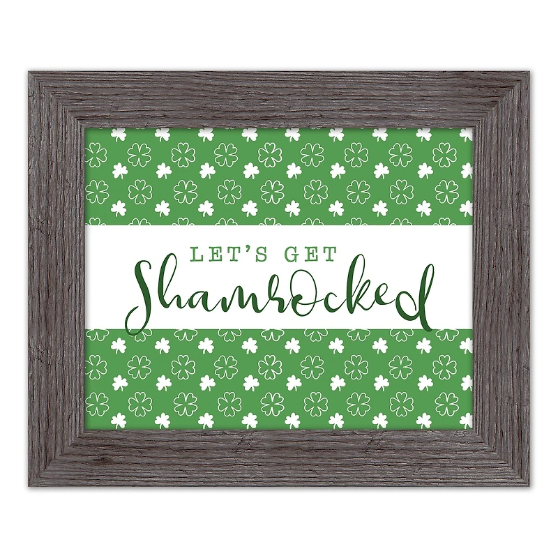 Lets Get Shamrocked Framed Print 2 11" x 14" Western Gray Framed Print