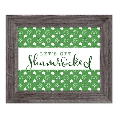 Lets Get Shamrocked Framed Print 2 11" x 14" Western Gray Framed Print
