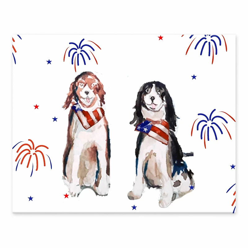 10" American Dogs Tabletop Canvas