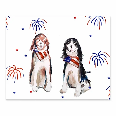 10" American Dogs Tabletop Canvas