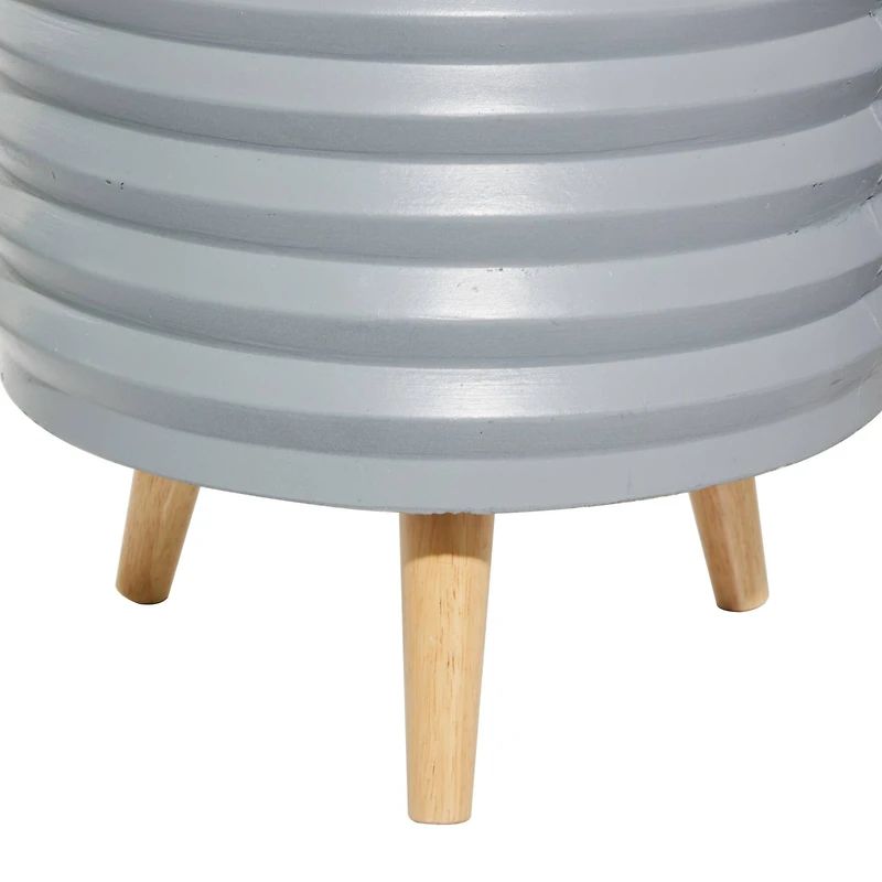 Set of 3 Grey MgO Contemporary Planter 18", 16", 14"