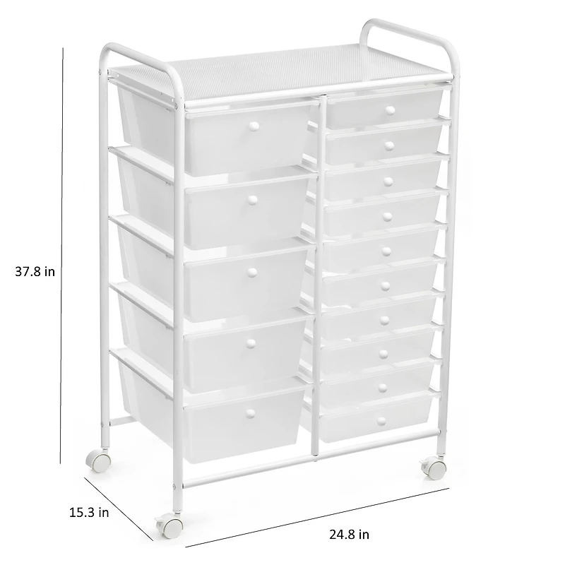 15-Drawer Rolling Cart by Simply Tidy