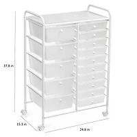 15-Drawer Rolling Cart by Simply Tidy