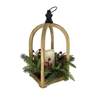 Pine & Foliage LED Pillar Lighted Lantern by Ashland