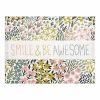 Smile & Be Awesome 18" x 14" Cotton Twill Placemat