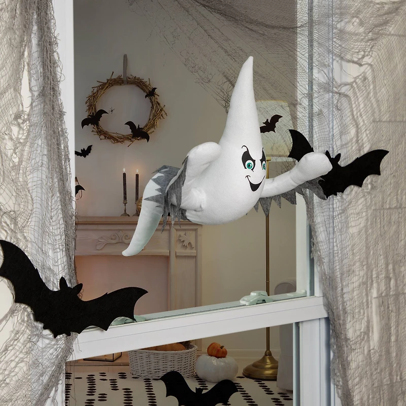 12" Ghoulish Ghost 3D Halloween Window Decoration