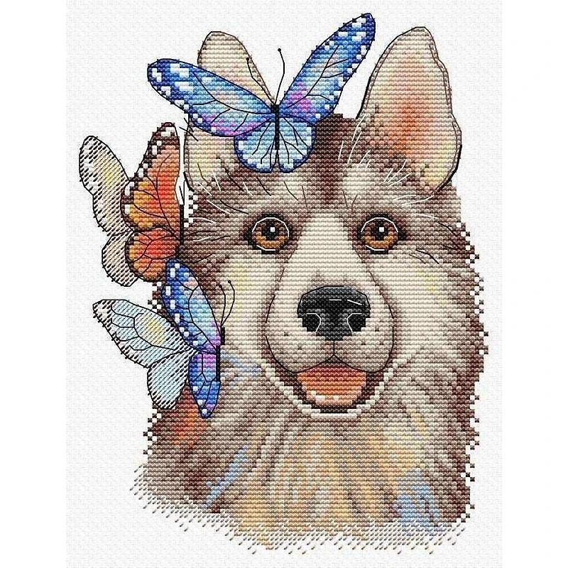 MP Studia Husky Cross Stitch Kit