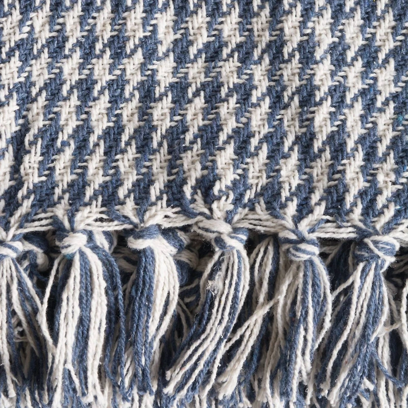 DII® French Blue Houndstooth Throw