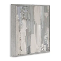 Stupell Industries Grey Brushed Abstract Arrangement Framed Giclee Art