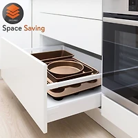 NutriChef Bronze Non-Stick Kitchen Bakeware Set