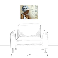African Women In Head Wrap 20" x 16" Canvas Wall Art