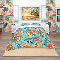 Designart 'Tropical Pattern' Tropical Bedding Set