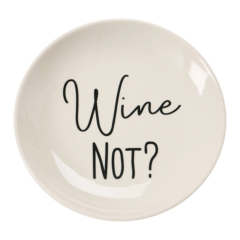 Hello Honey® 5" Wine Saying Stoneware Dishes, 4ct.