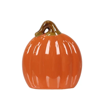 5" Orange Ceramic Pumpkin Tabletop Décor by Ashland