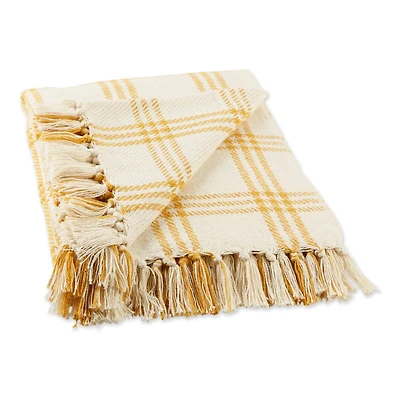 DII® Honey Gold Modern Farmhouse Plaid Throw