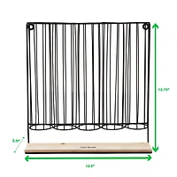 Mind Reader Black 5 Compartment Single Serve Coffee Pod Dispenser Wall Mount