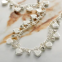12 Pack:  Silver Small Heart Metal Chain by Bead Landing™
