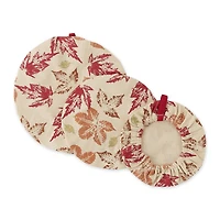 DII® Rustic Leaves Print Dish Cover Set
