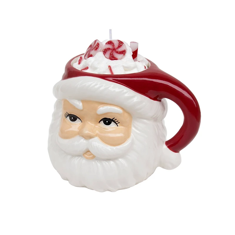 Mint Peppermint Latte Scented Santa Mug Candle by Ashland®
