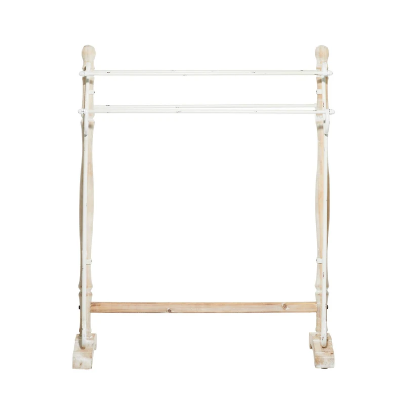 40'' Light Brown Wood Farmhouse Coat Rack