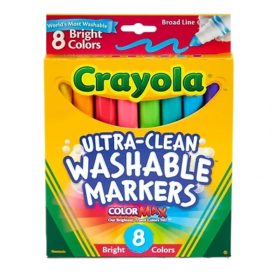 Crayola® Washable™ Bright 8 Color Broad Line Marker Set