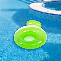 Pool Central 4ft. Green Inflatable Inner Tube Swimming Pool Float with Backrest