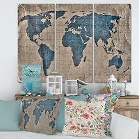 Designart - Ancient Map of The World I