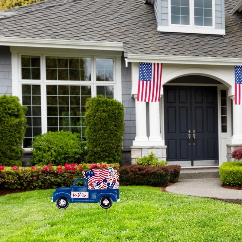 Glitzhome® 24" Metal American Truck Yard Stake