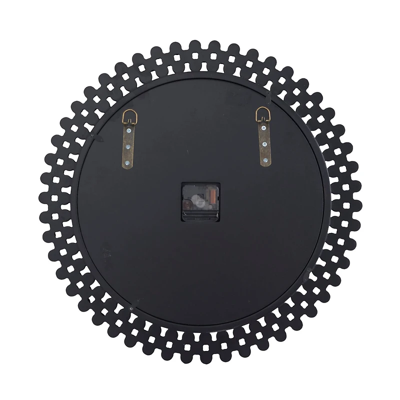 Silver MDF Glam Wall Clock, 20" x 2" x 20"