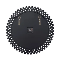 Silver MDF Glam Wall Clock, 20" x 2" x 20"