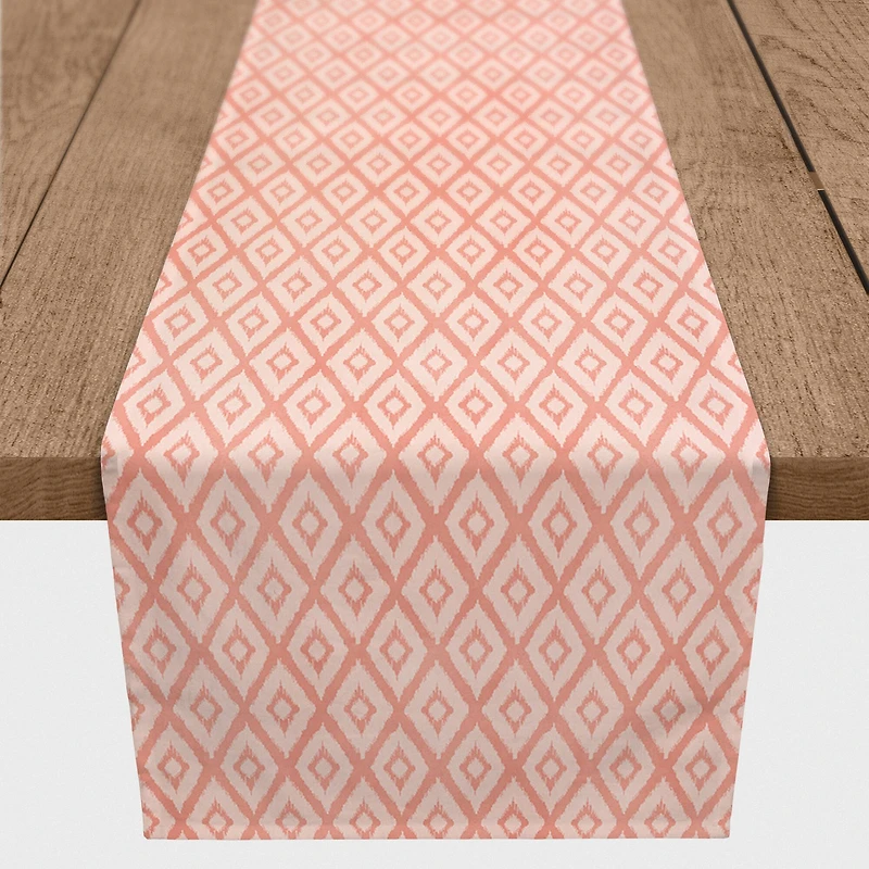Coral Ikat Table Runner