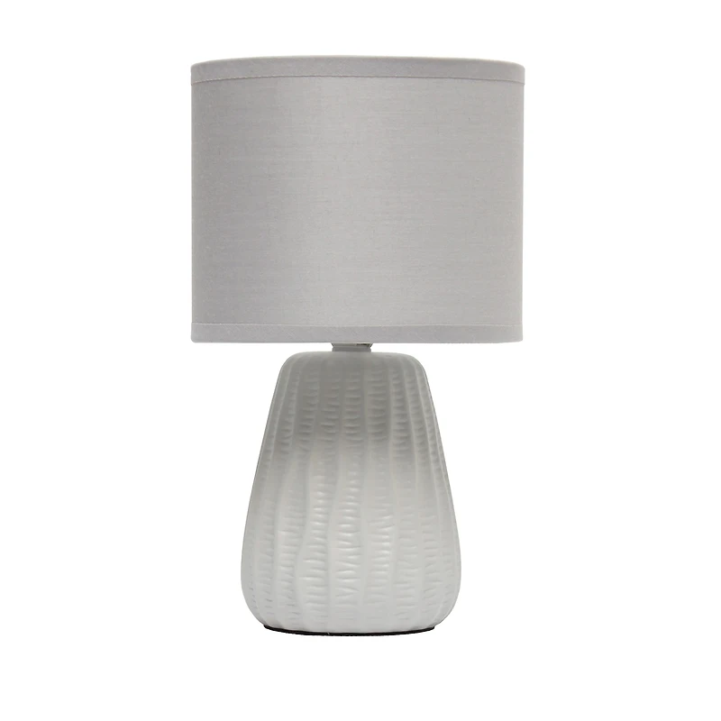 Simple Designs 11" Mini Ceramic Pastel Table Lamp