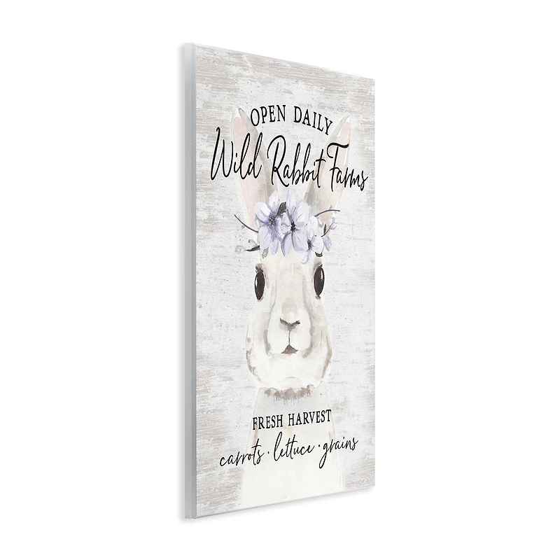 Stupell Industries Wild Rabbit Farms Weathered Floral Crown Sign Wall Plaque Art