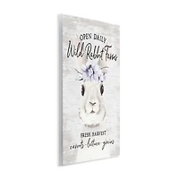 Stupell Industries Wild Rabbit Farms Weathered Floral Crown Sign Wall Plaque Art