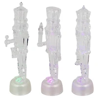 7.5" LED Icy Crystal Nutcracker Christmas Figurine Set