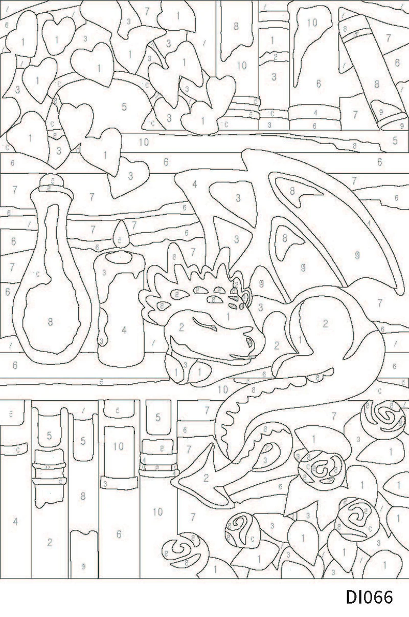 Book Dragon Paint-by-Number Framed Mini Kit by Artist's Loft®