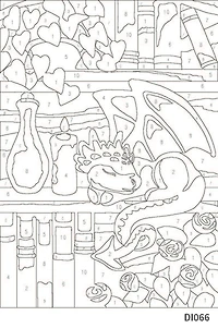 Book Dragon Paint-by-Number Framed Mini Kit by Artist's Loft®