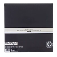 9 Packs: 60 ct. (540 total) Black 12" x 12" Linen Texture Cardstock by Recollections™