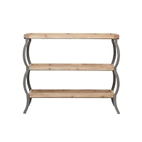 Brown Iron Rustic Console Table, 33" x 39" x 13"