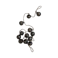 Hello Honey® 6ft. Antique Pewter Finish Embossed Mercury Glass Ornament Garland