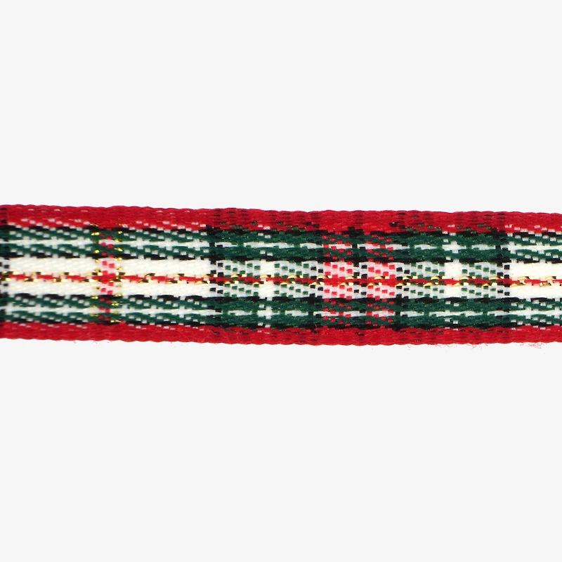 3/8" x 12ft. Green Plaid Ribbon by Celebrate It® Christmas