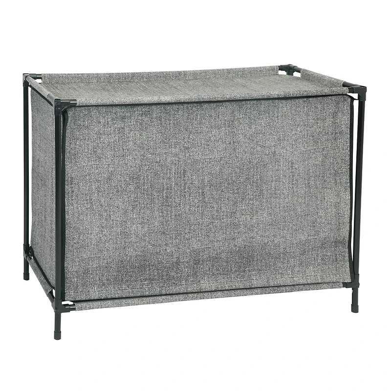 Simplify Black 16 Compartment Shoe Cubby