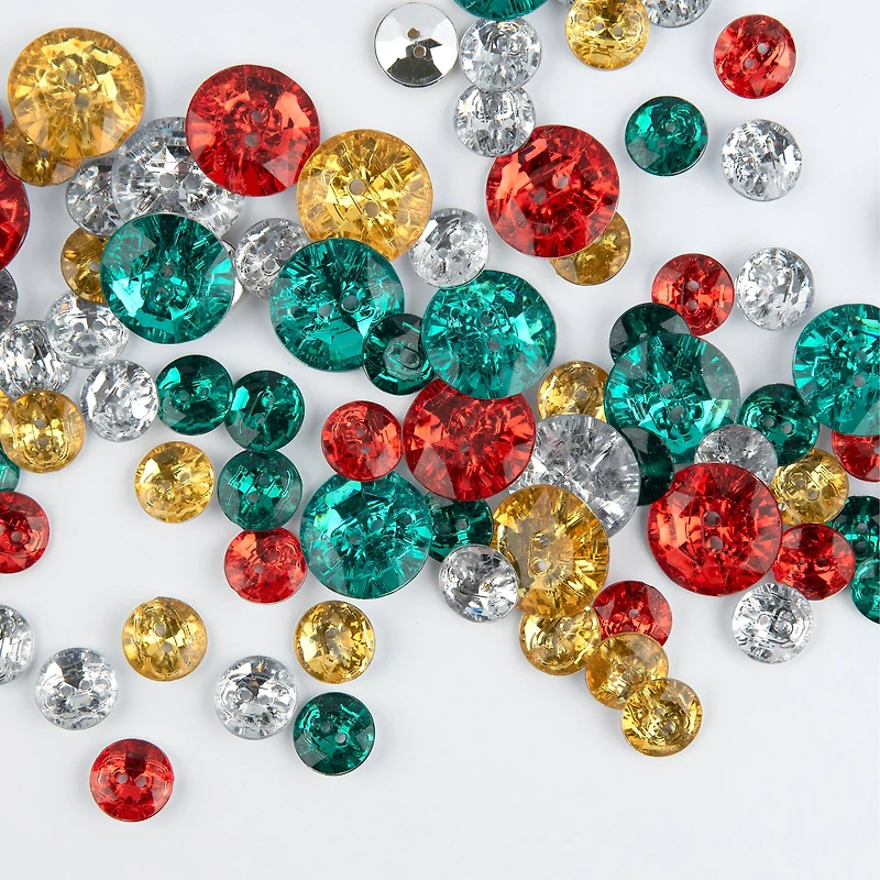 Favorite Findings™ Christmas Gem Button Mix