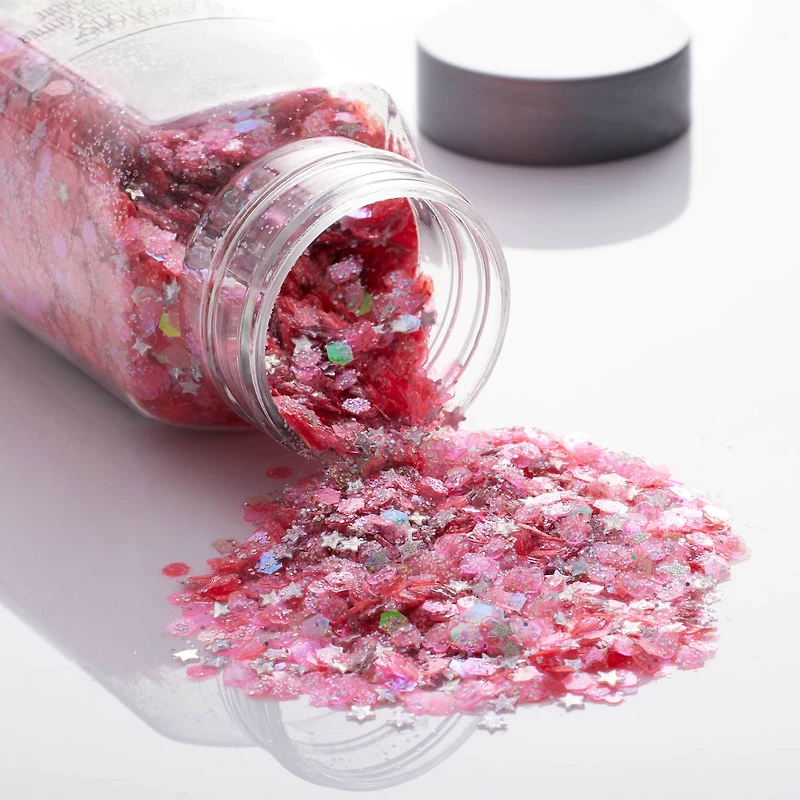 Pink Star Mix Specialty Polyester Glitter by Recollections™, 1.09oz.