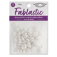 Fablastic™ White Silicone Cord Locks, 10mm