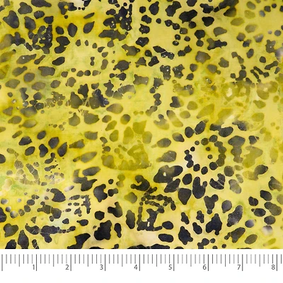 SINGER Batik Gold Leaves Cotton Fabric