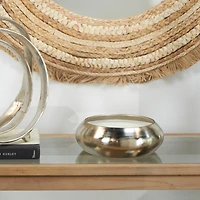 Sweet Bamboo Scented 4-Wick Candle in Wide Silver Bowl