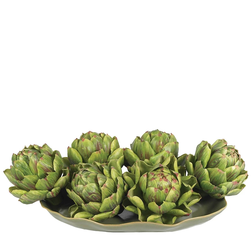 Green Faux Artichokes, 6ct.