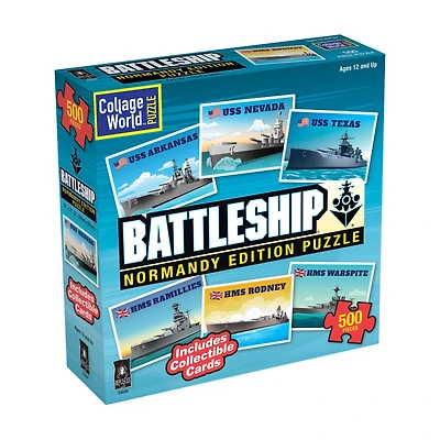 Collage World Puzzle - Battleship Normandy Edition Puzzle: 500 Pcs